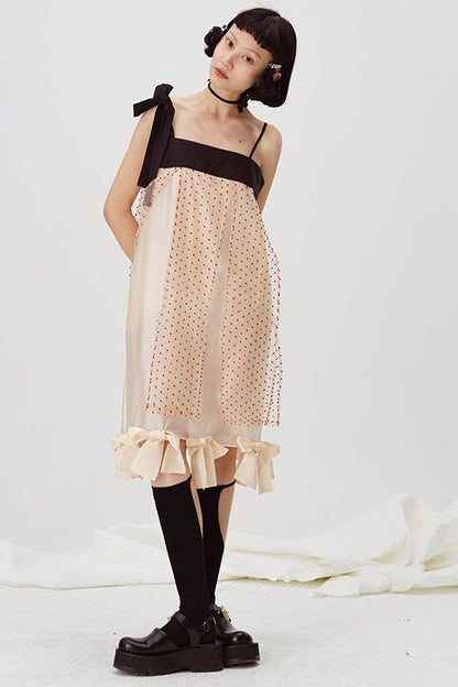 Fragmented Bowknot Strap Dress