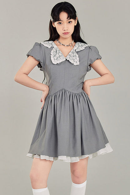 Bowknot Doll Collar Dress