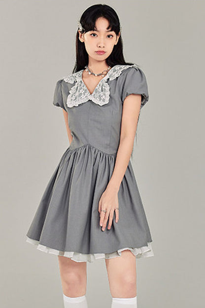 Bowknot Doll Collar Dress