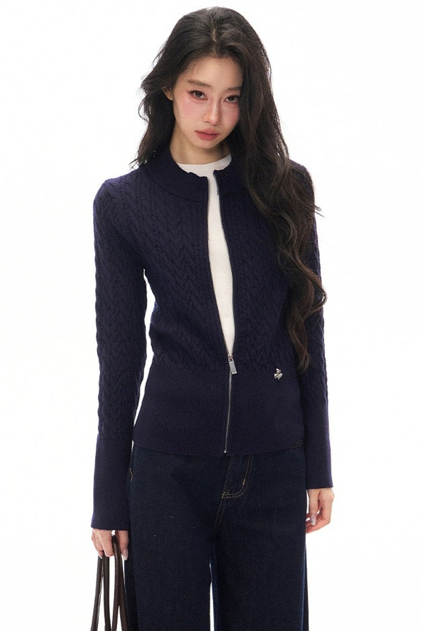 Long Sleeve Knitted Cardigan and Pants Set-Up