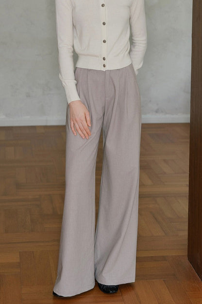 Pantaloni drappeggiati a vita alta