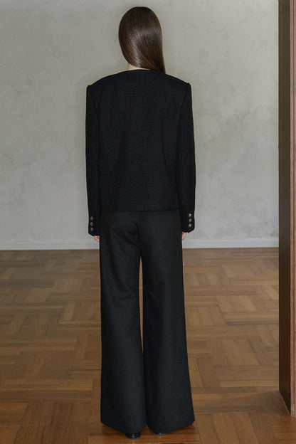 Pantaloni drappeggiati a vita alta