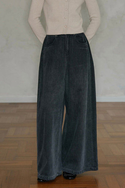 Pantaloni in denim a vita bassa