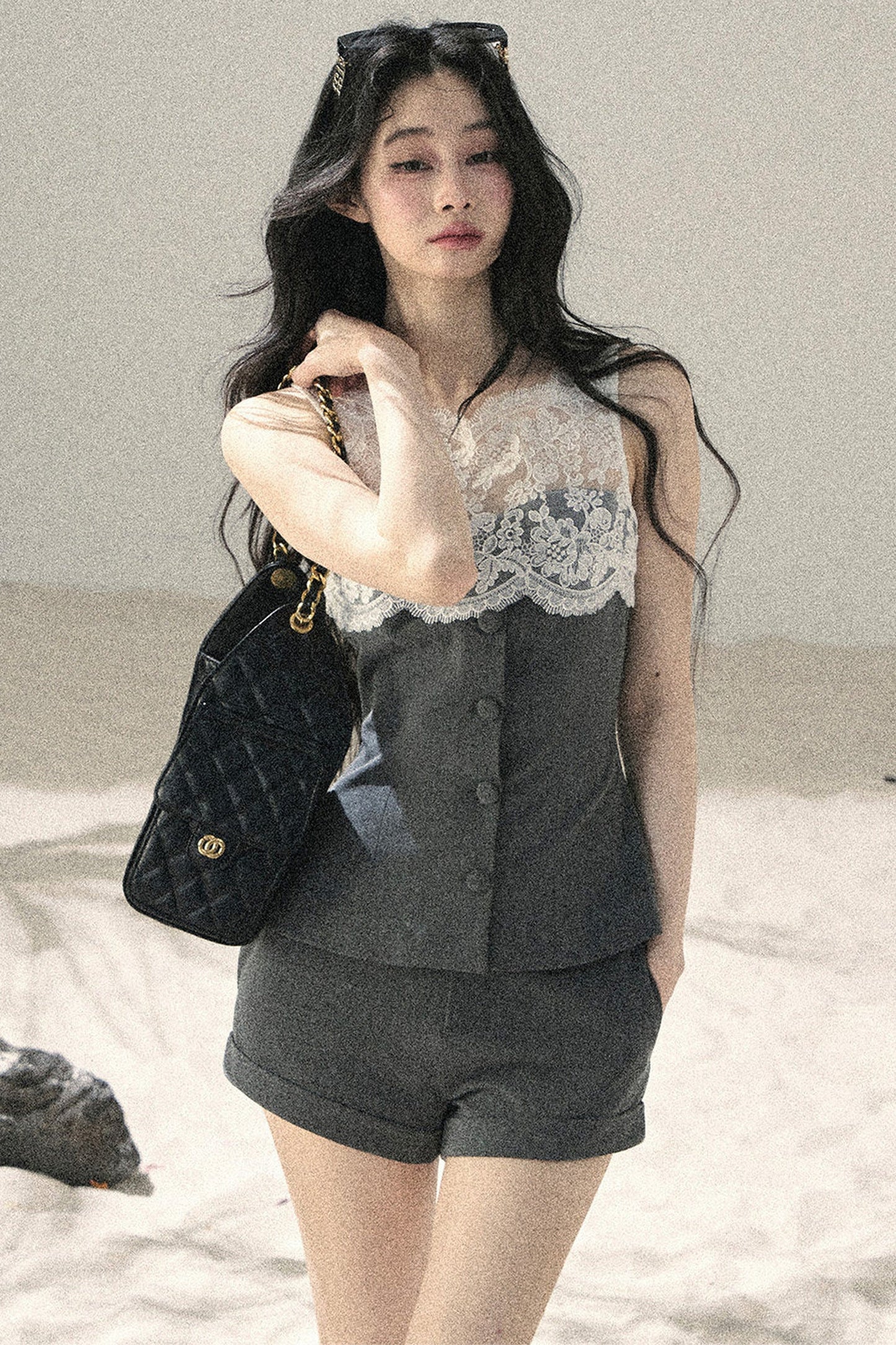 French Lace Top and Shorts Set-Up