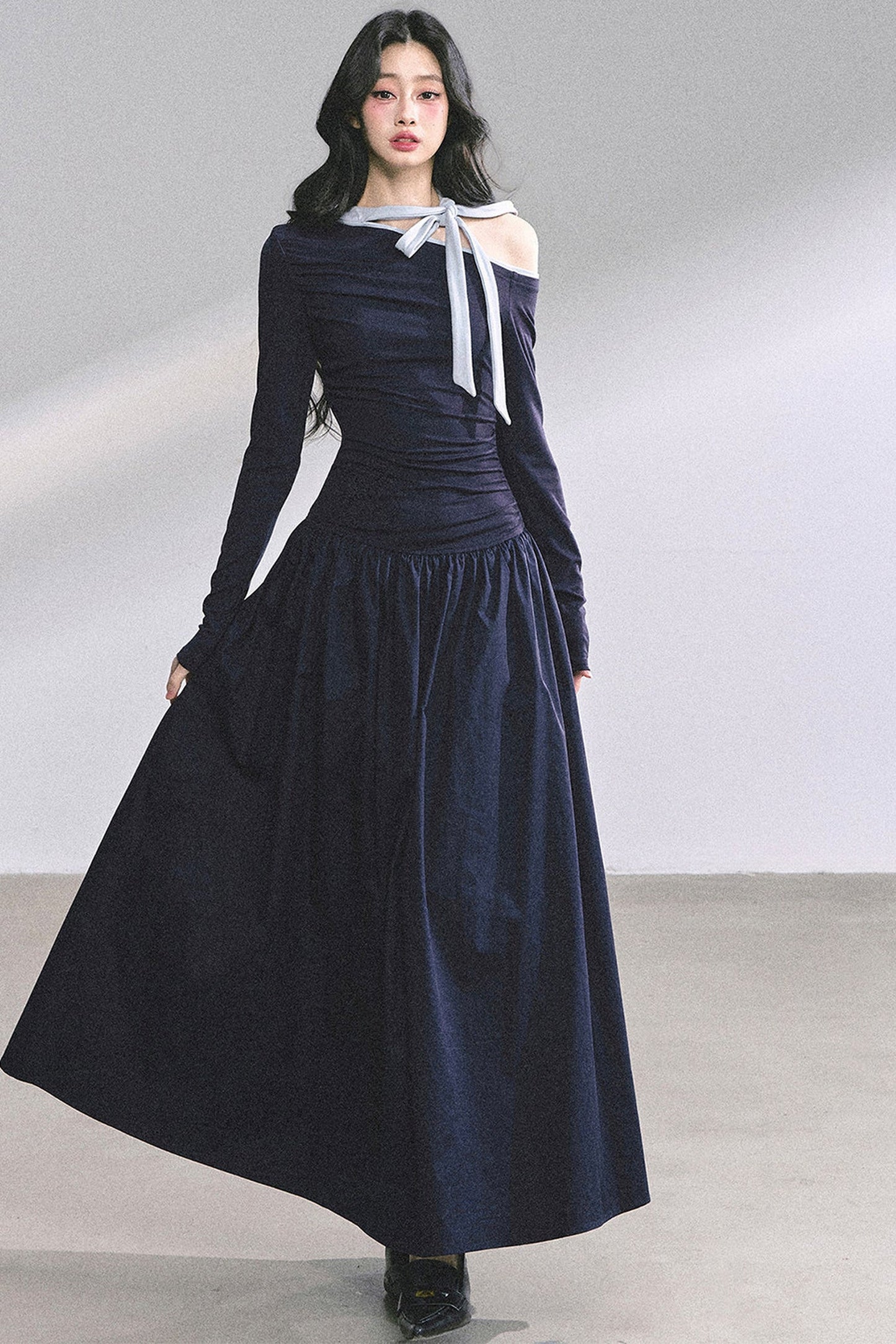 Retro Off-Shoulder Autumn Dress