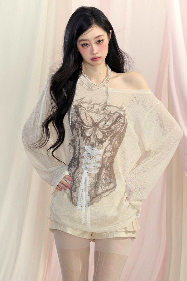 Dream-Picking Lace Off-Shoulder Top
