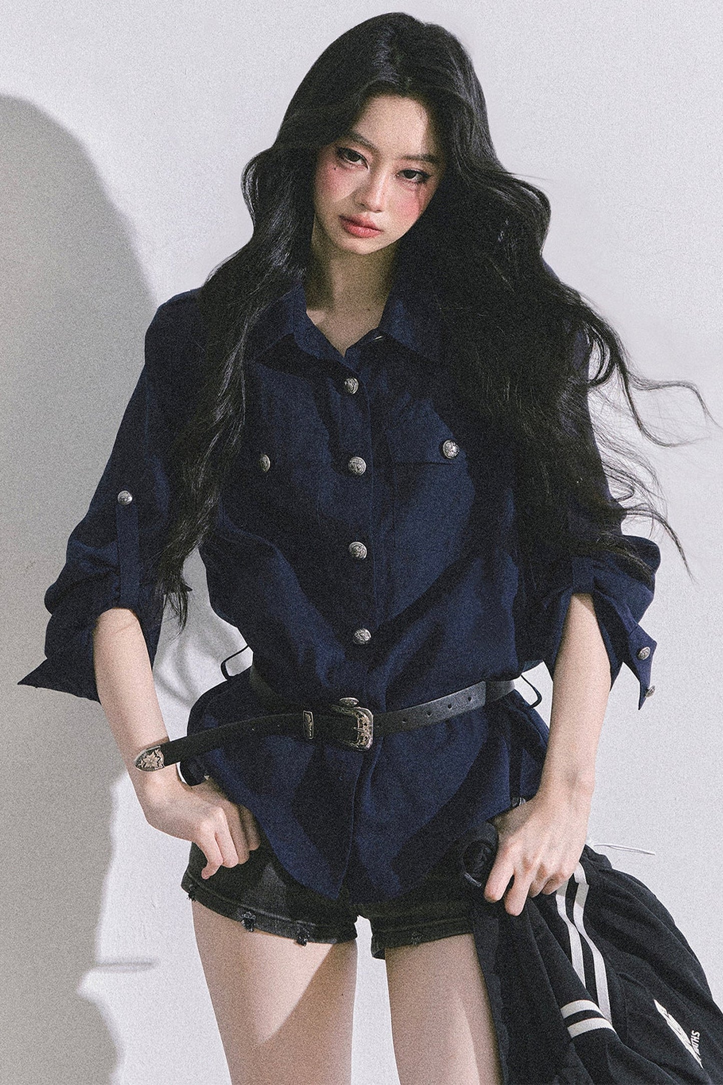 Camicia con collo polo francese