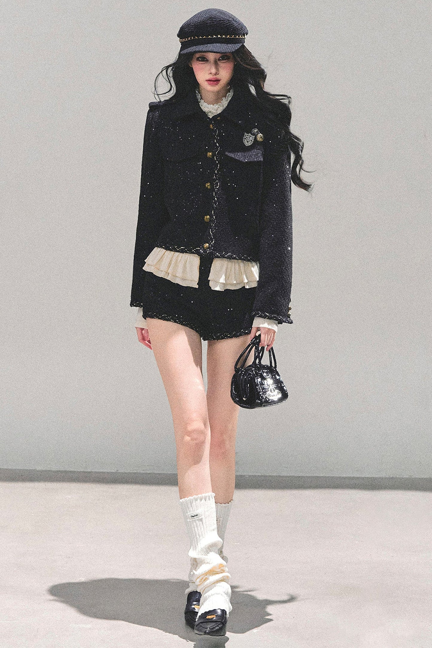 Tweed Style Rich Girl Three-Piece Set-Up