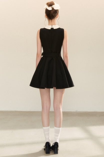 Hepburn Style Tie Waist Dress