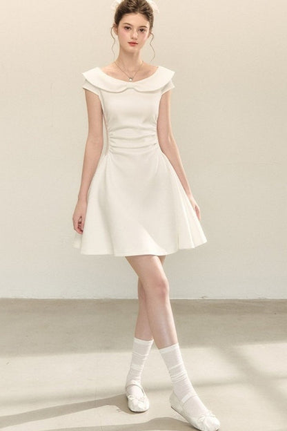 Air Layer Doll Collar Pleated Puffy Dress