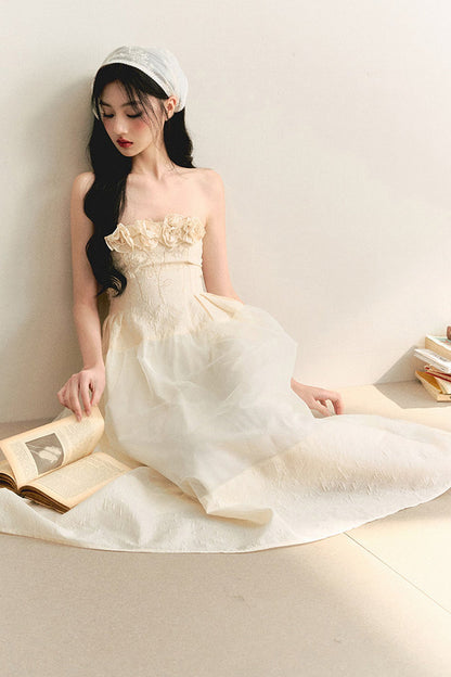 Robe bustier florale faite main