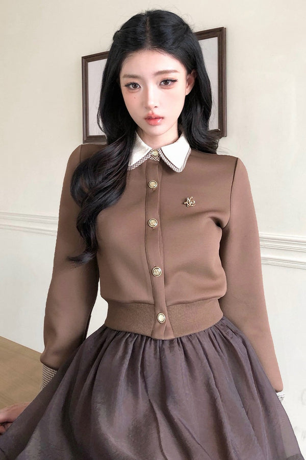 Long-Sleeve Collared Shirt
