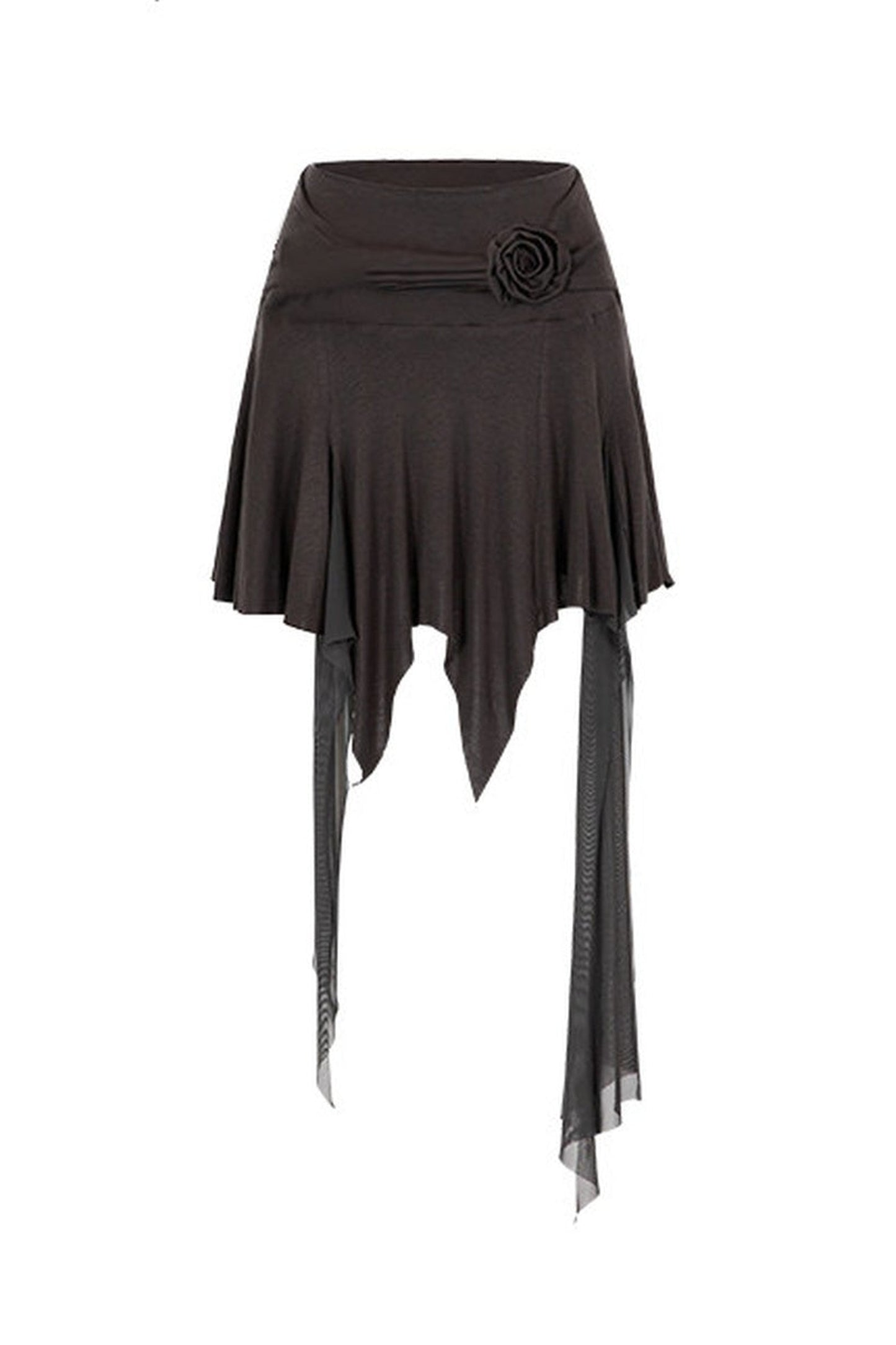 Completo con top monospalla in maglia e abito drappeggiato