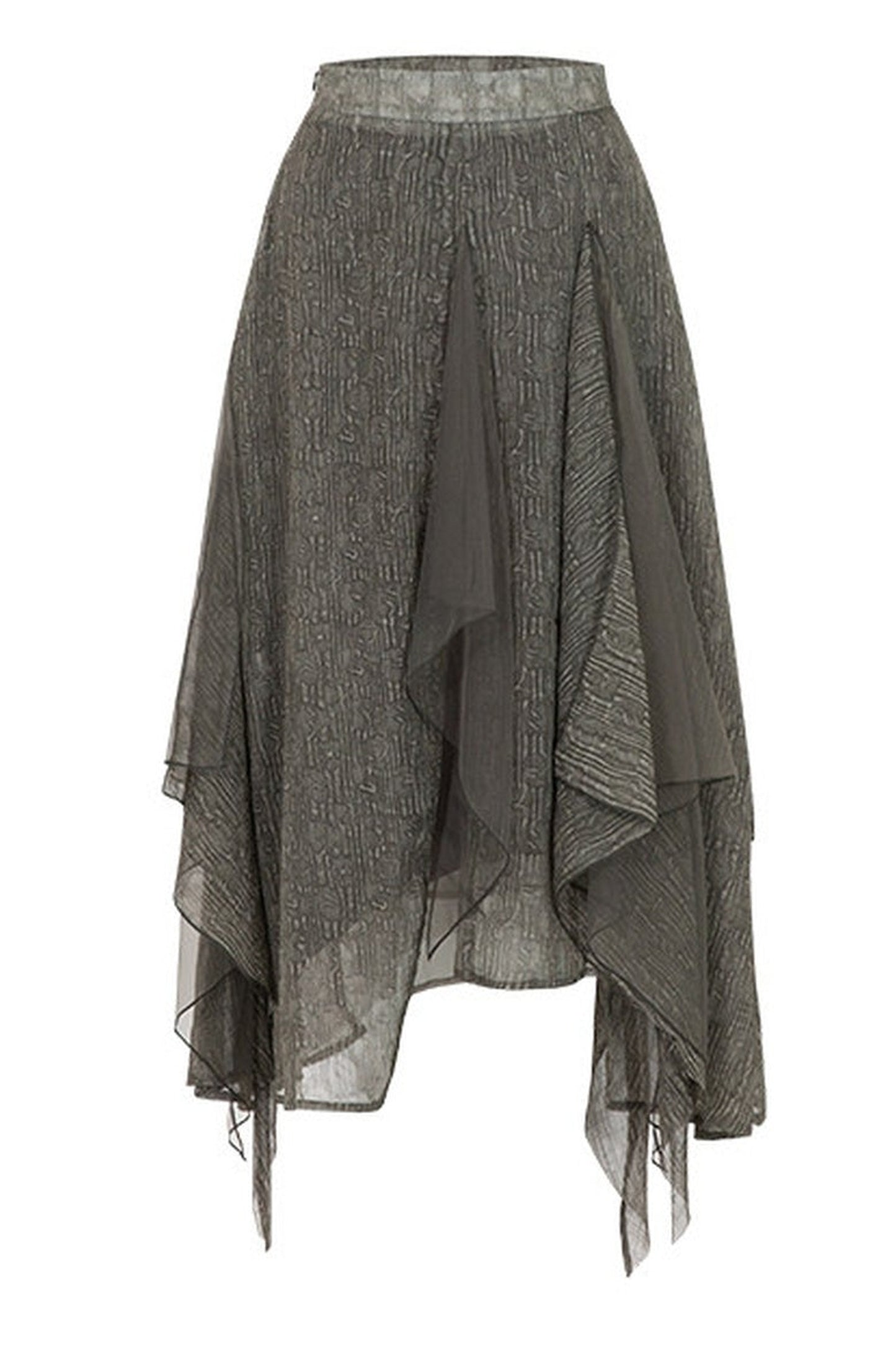 Drapey A-Line Midi Skirt