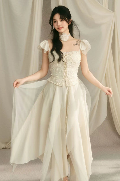 Irregular Hem Flutter Dress