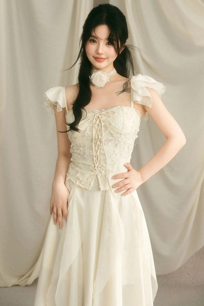 Irregular Hem Flutter Dress