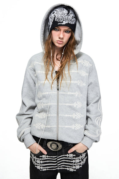 Giacca vintage Napoleone con cappuccio e zip