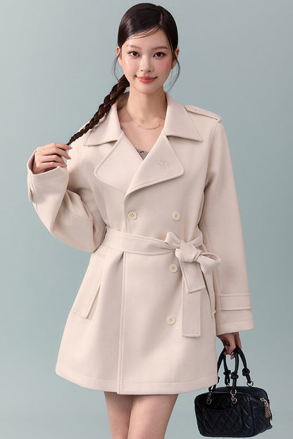Spring and Autumn Lapel Trench Coat