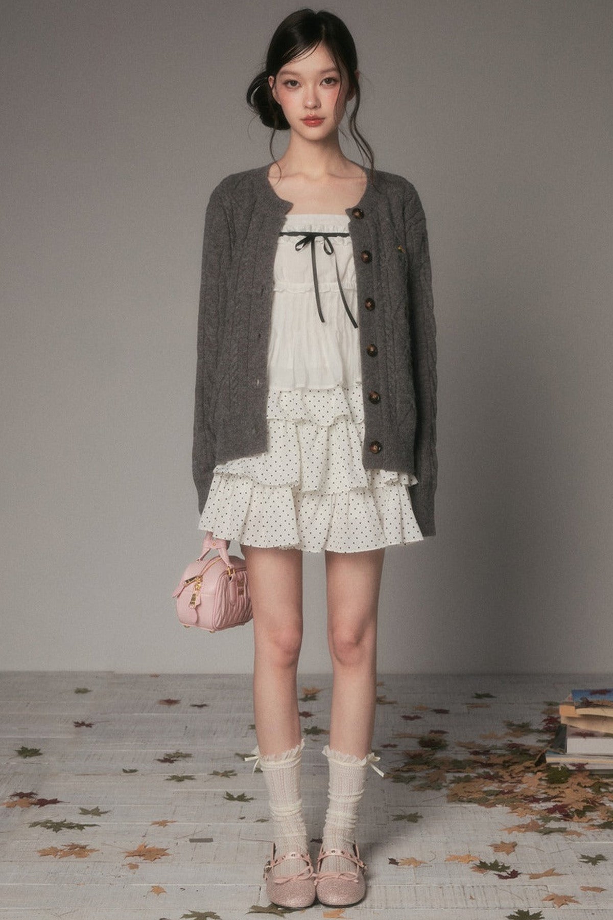 Long-Sleeved Floral Embroidered Cardigan