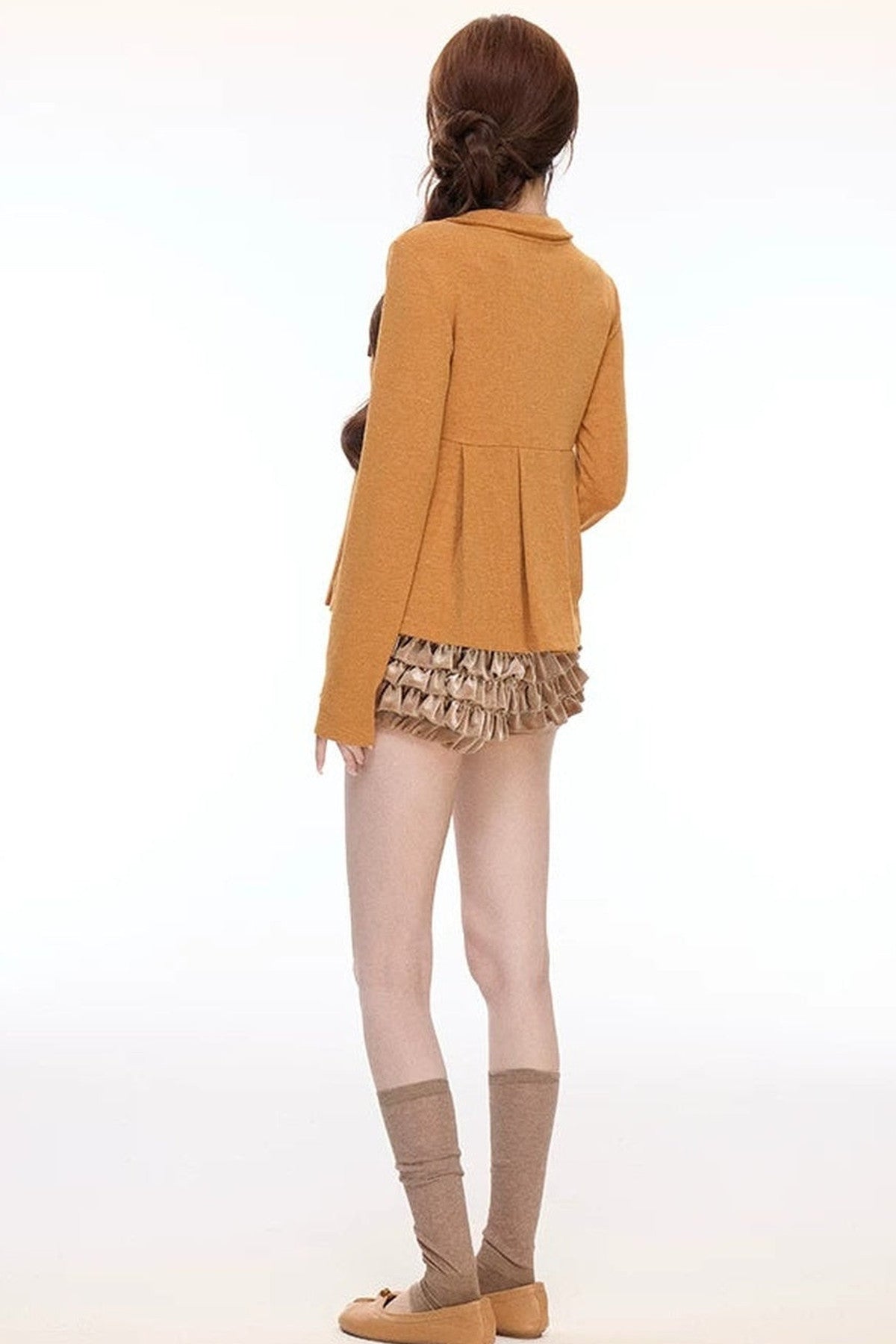 Caramel Bow Cardigan Lace Cami, and Top 3-Piece Set-Up