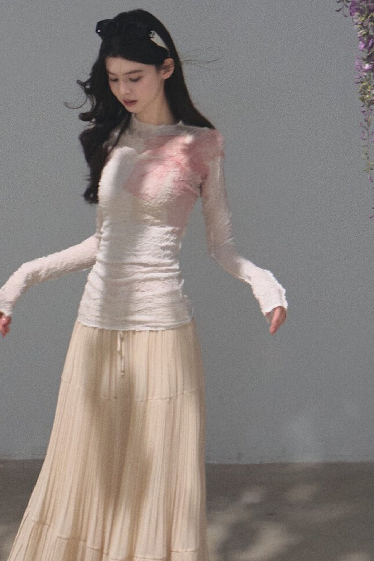 Two-Way Long-Sleeved Knit Base Layer Pullover