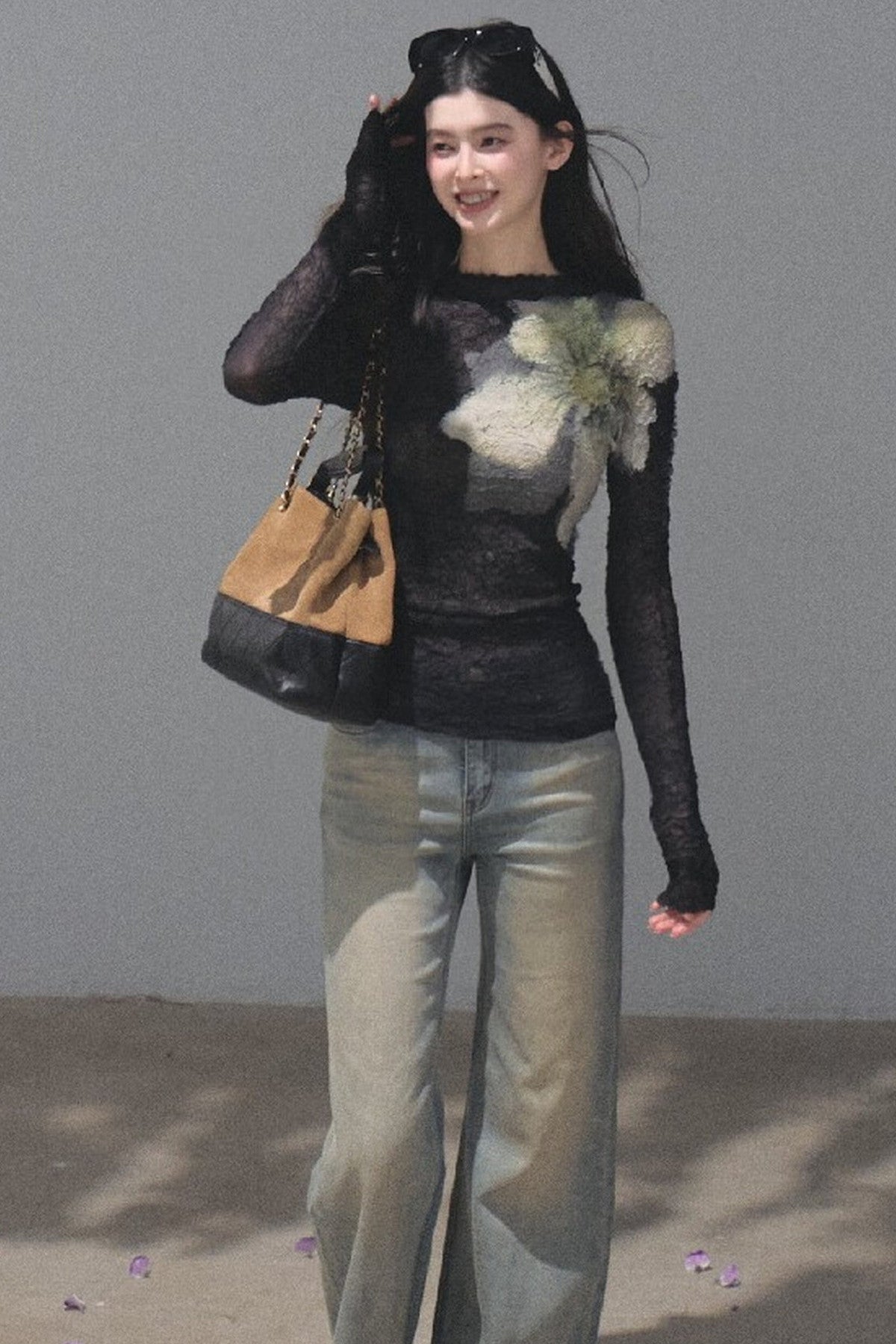 Two-Way Long-Sleeved Knit Base Layer Pullover