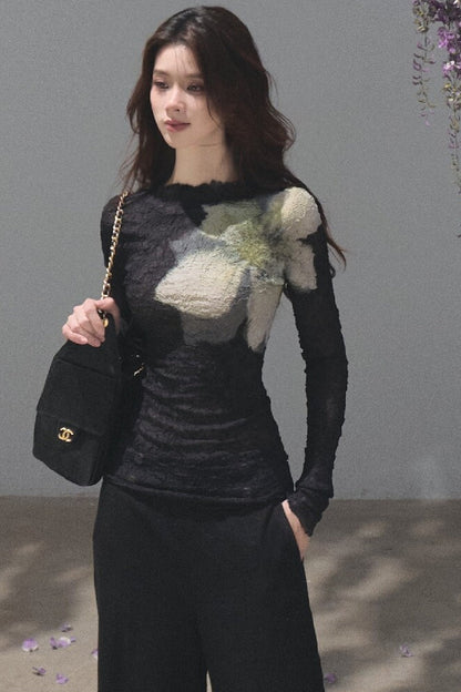Two-Way Long-Sleeved Knit Base Layer Pullover