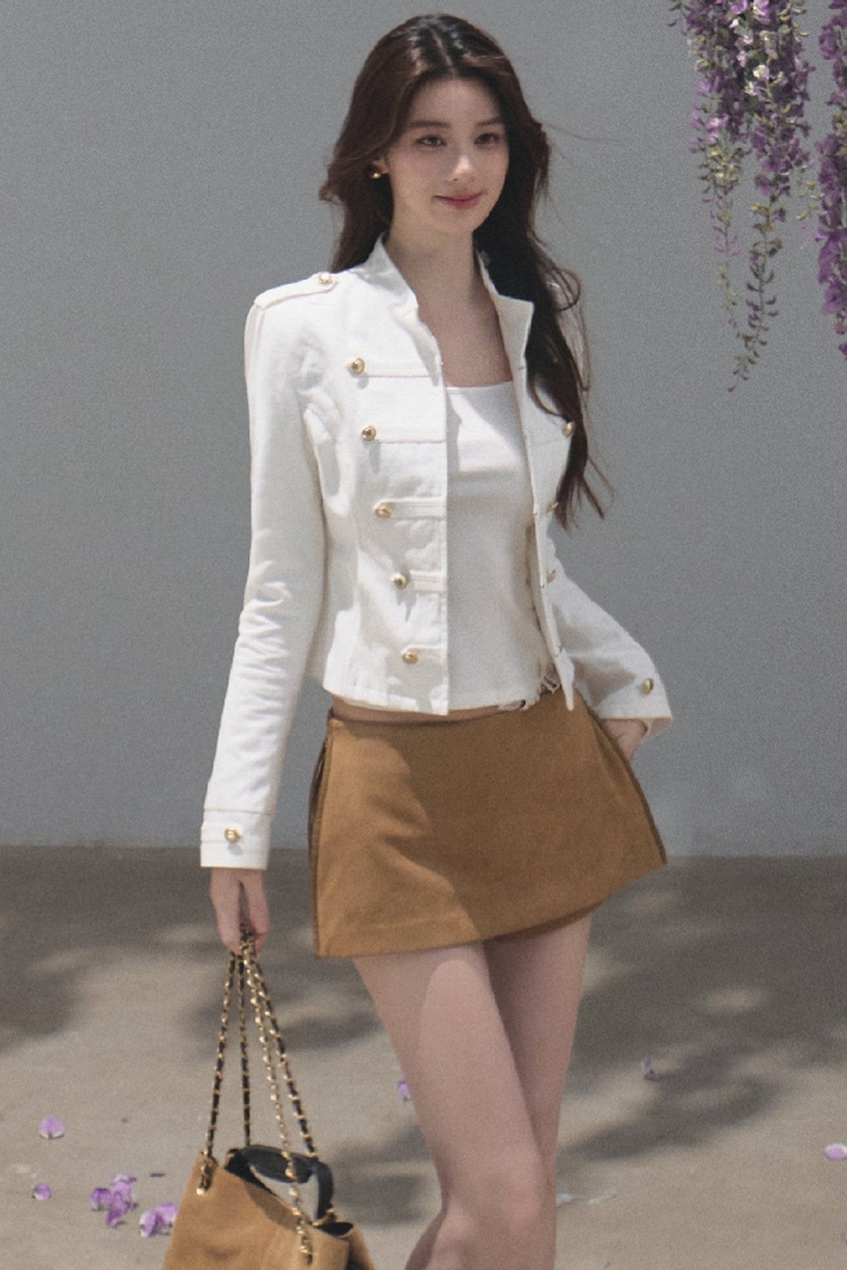 Maillard Retro Suede Skirt