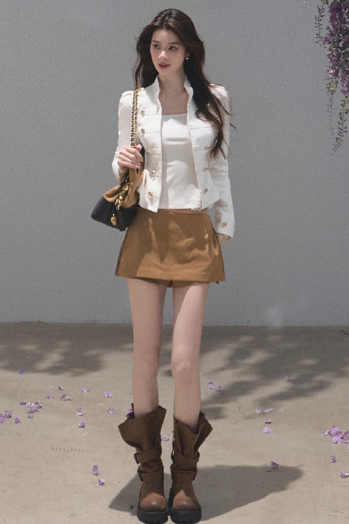 Maillard Retro Suede Skirt