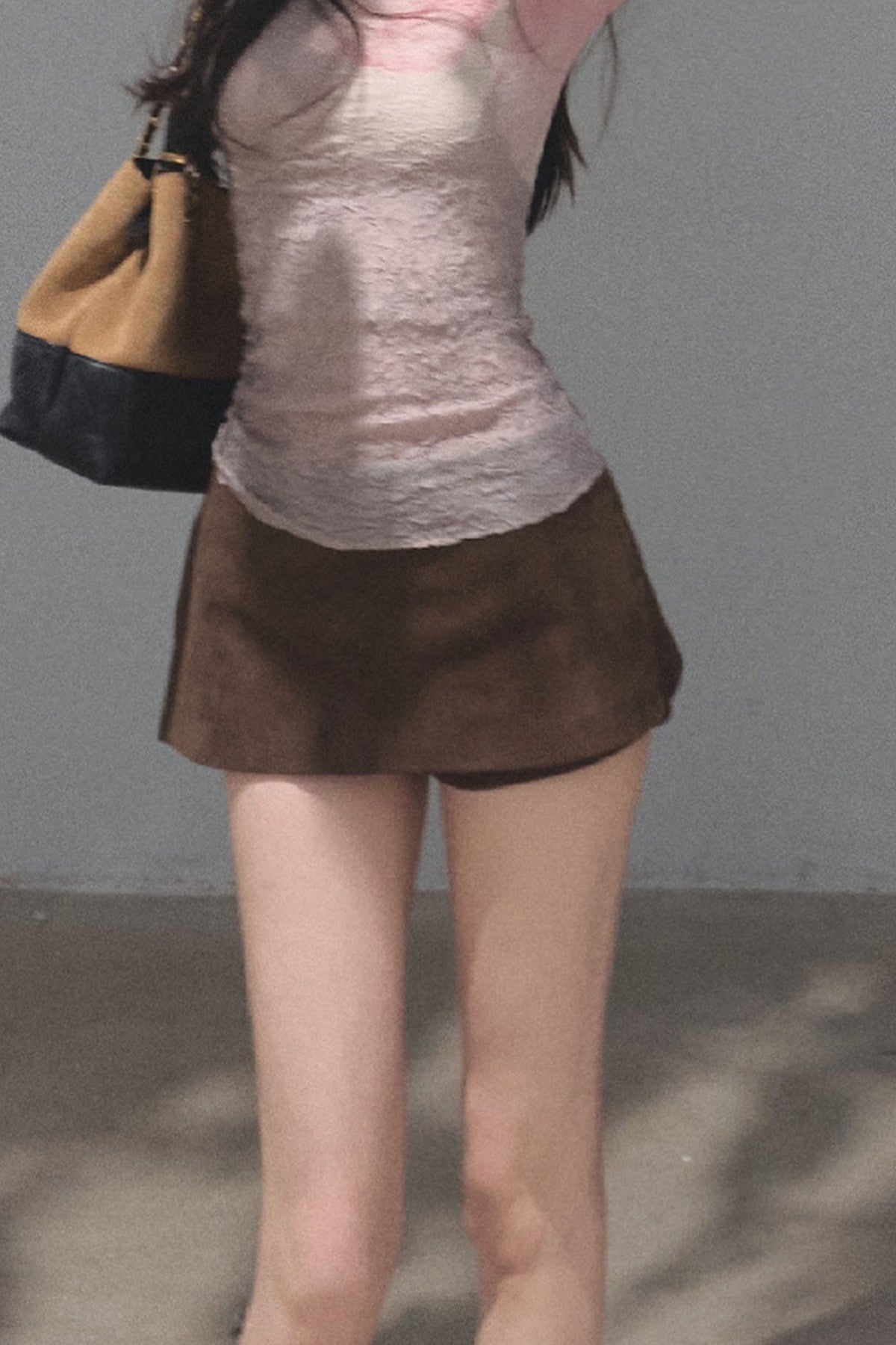 Maillard Retro Suede Skirt