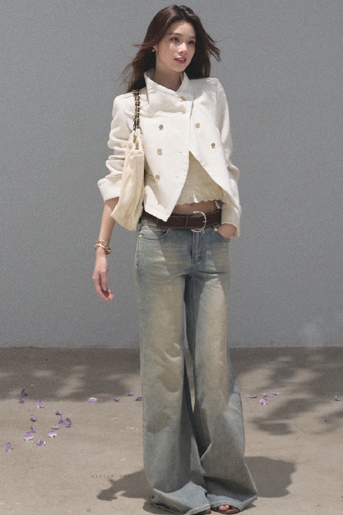 Textured Tweed Wool Work Jacket