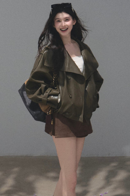 Maillard Retro Suede Skirt