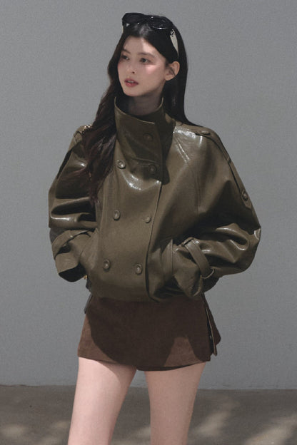 Maillard Retro Suede Skirt