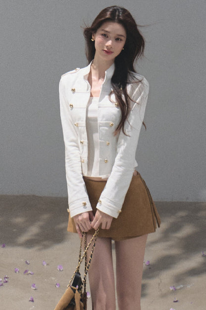 Maillard Retro Suede Skirt