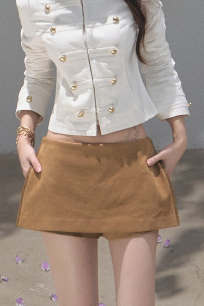 Maillard Retro Suede Skirt