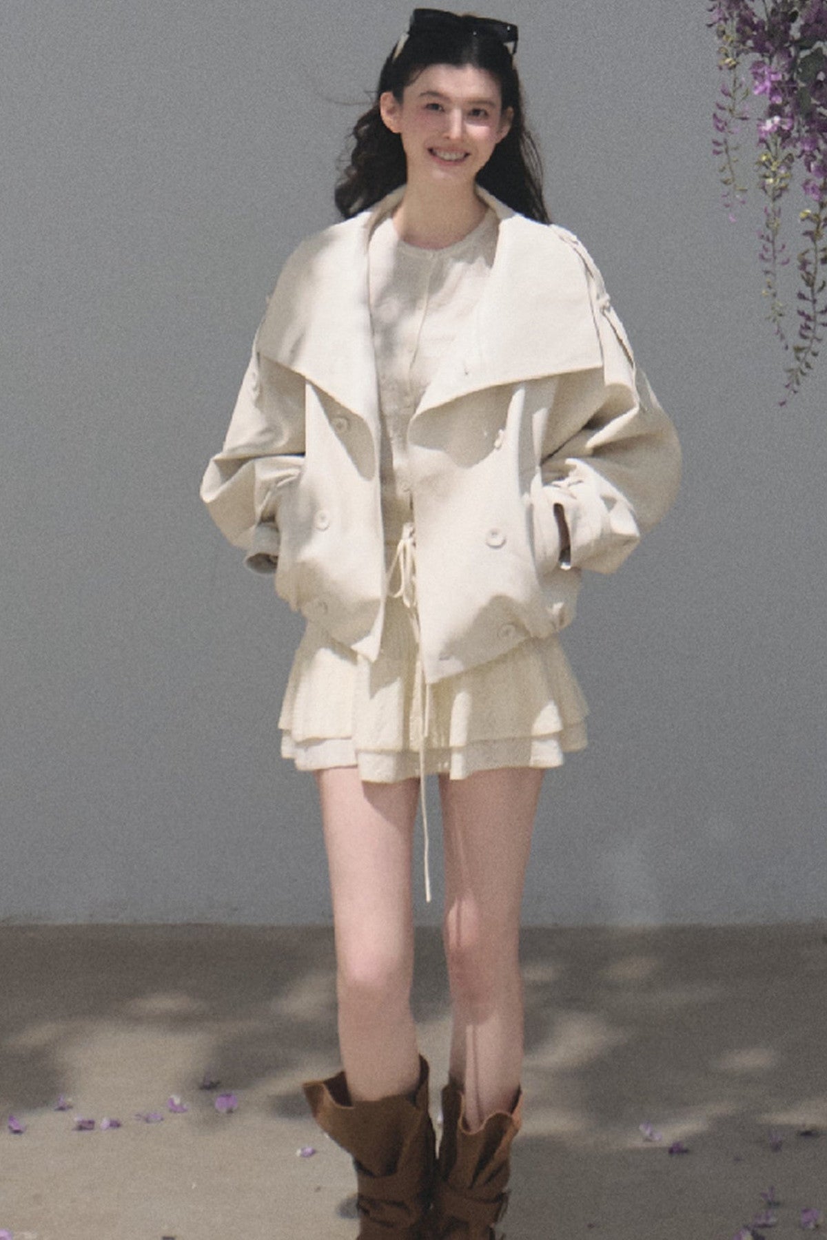 Knight-Style Oil-Waxed Leather Trench Jacket