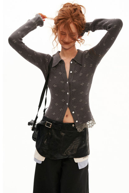 Cloud Soft Short-Sleeve Ruffled V-Neck Sweater
