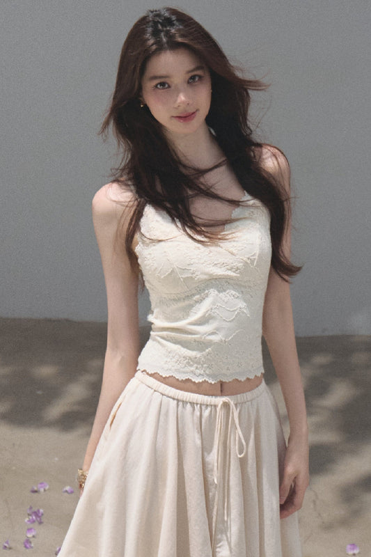 Lace Trim V-Neck Spaghetti Strap Camisole