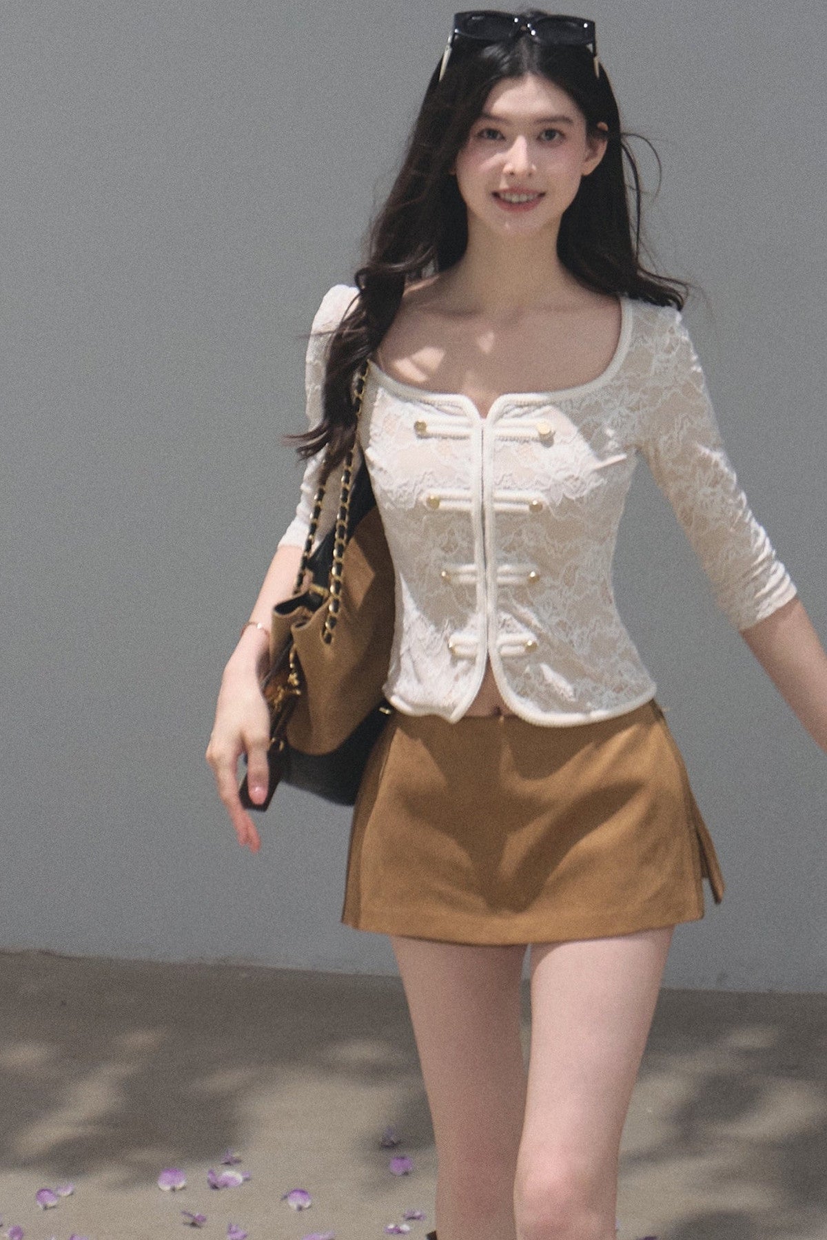 Napoleon Style Lace Knit Top