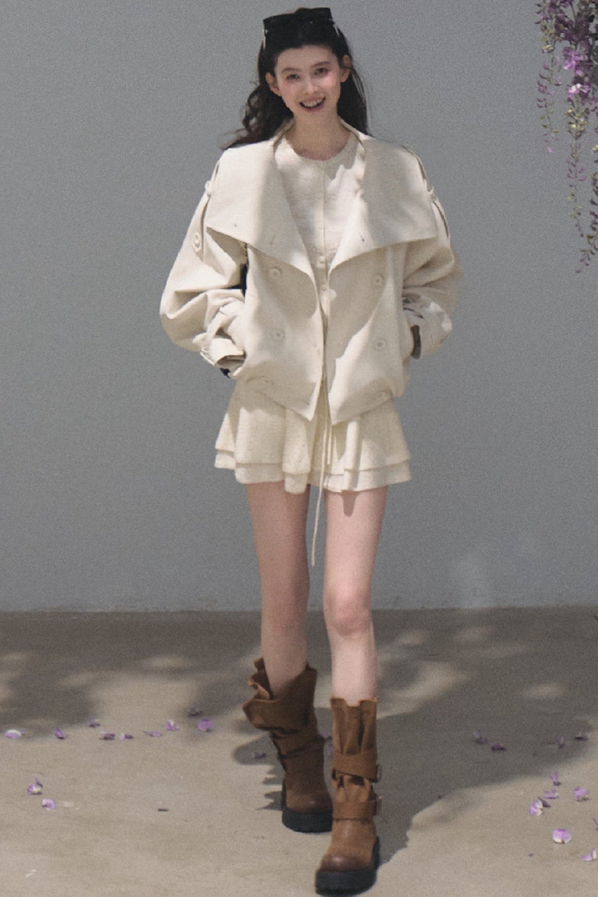 Knight-Style Oil-Waxed Leather Trench Jacket