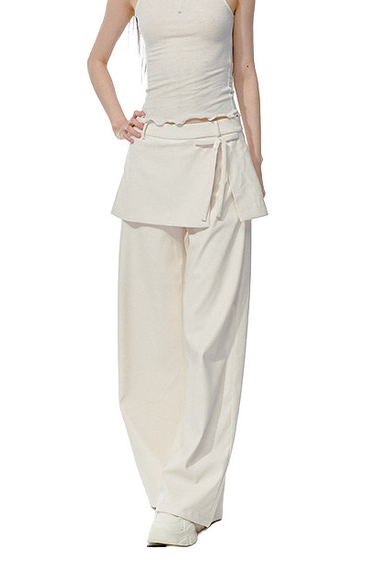 Matte Soft Faux Leather Bow Pants