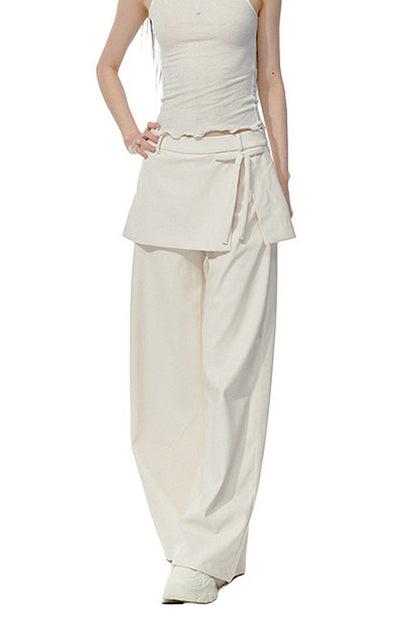 Matte Soft Faux Leather Bow Pants