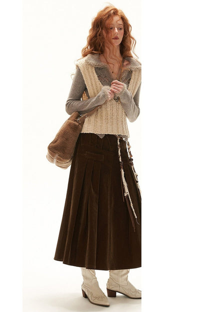 U-Neck Sleeveless Knit Vest