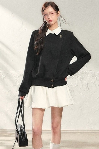 Autumn Cardigan and Pleated Skirt Set-Up