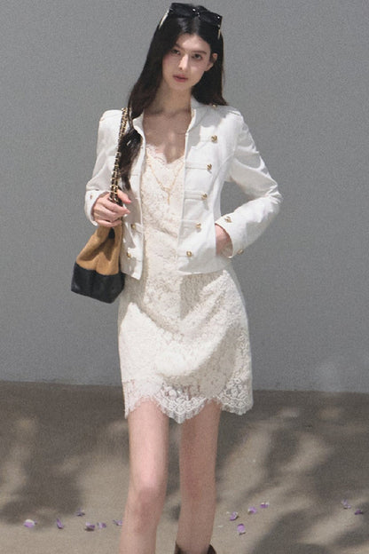 Style Pure Cotton Sand-Washed Jacket