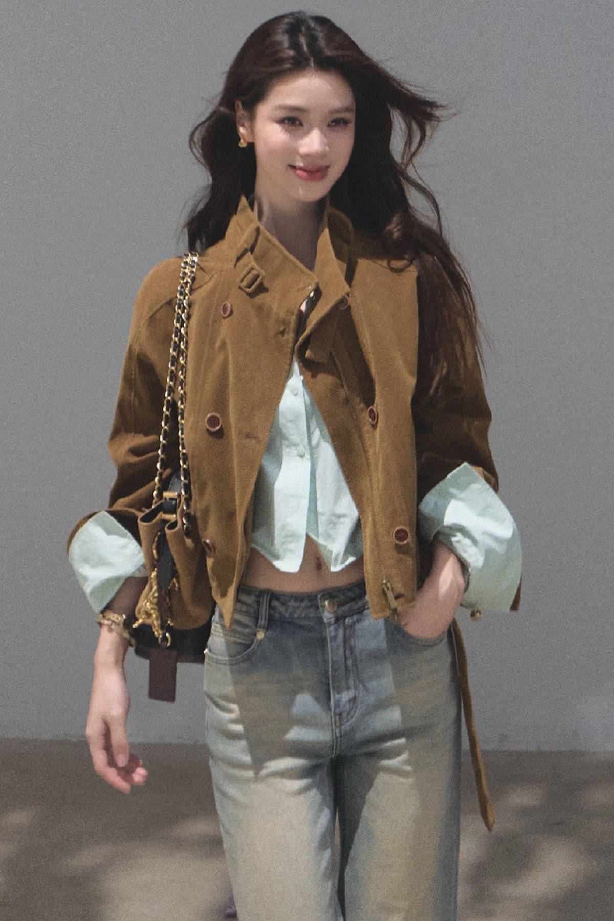 Pine Resin Tears Long-Sleeve Cotton Shirt