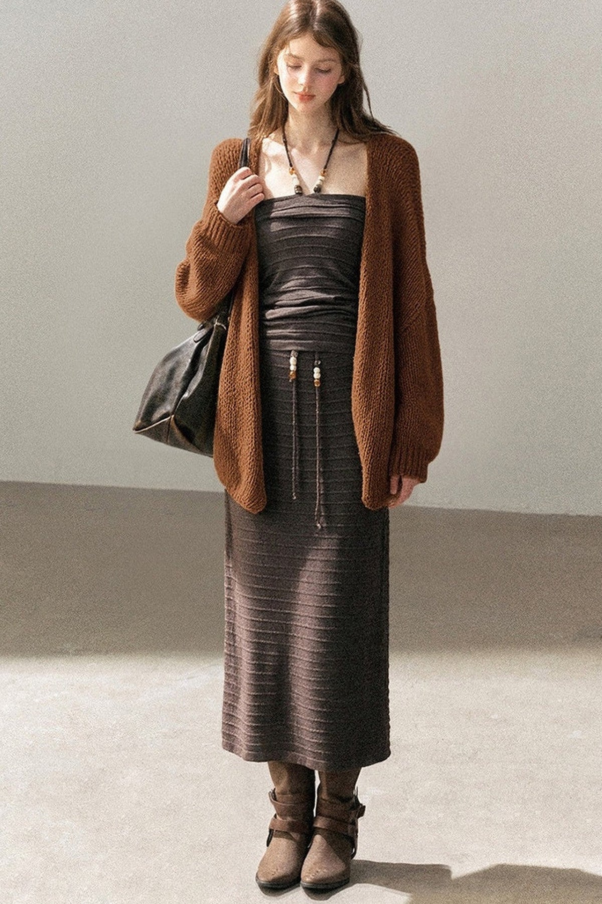 Knit Tube Top and Skirt Set