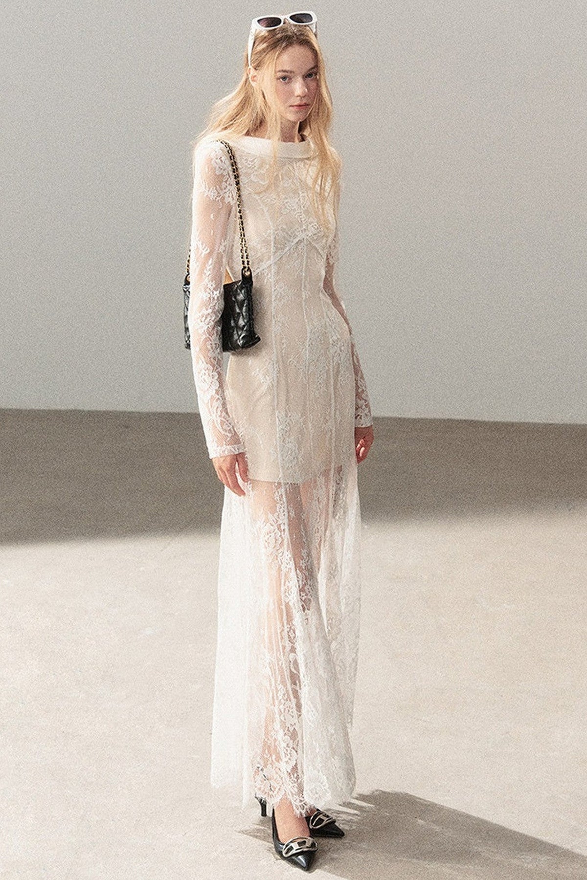 Backless Lace Long Dress