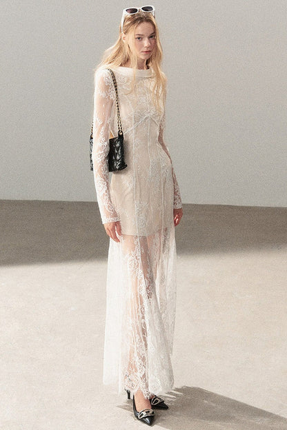 Backless Lace Long Dress