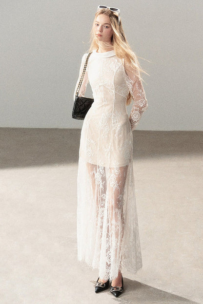 Backless Lace Long Dress